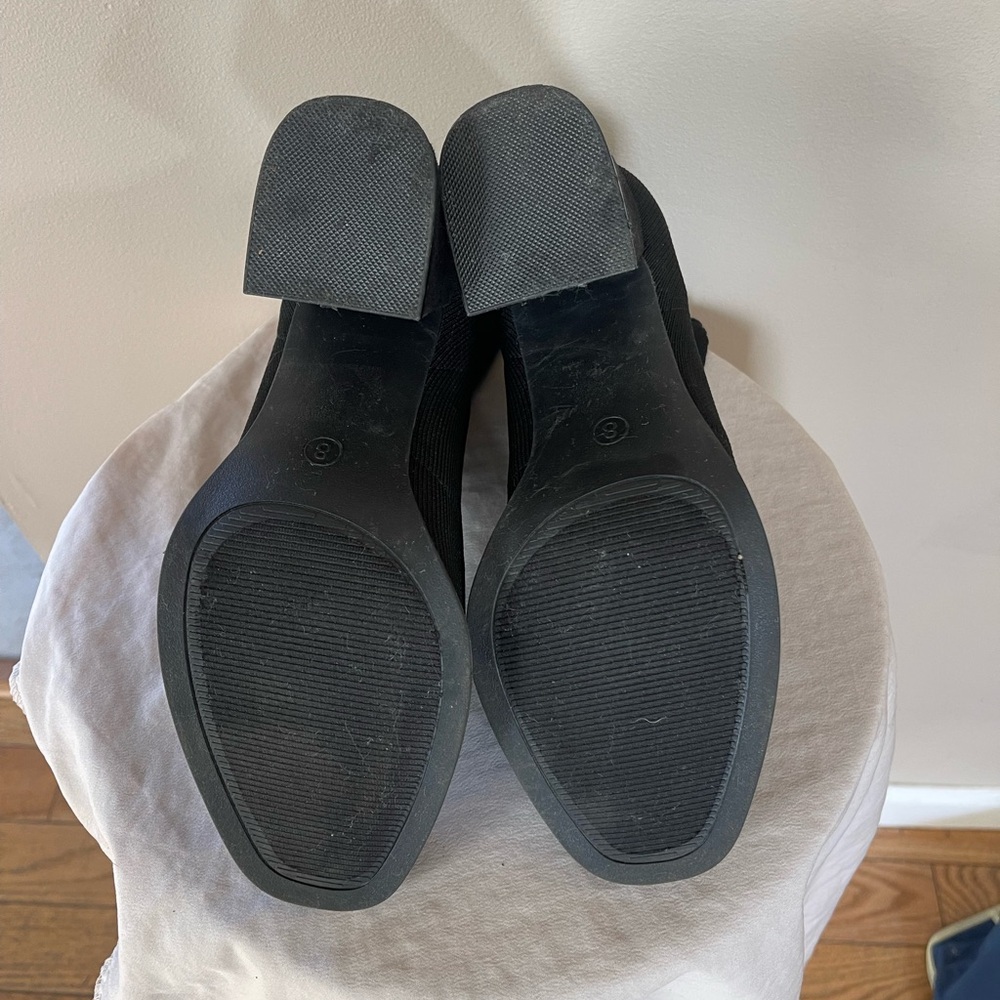 Mia Black Ankle Boots 8 Heels Fashion Design High Shoes Samsara Women’s Classy - Picture 7 of 7